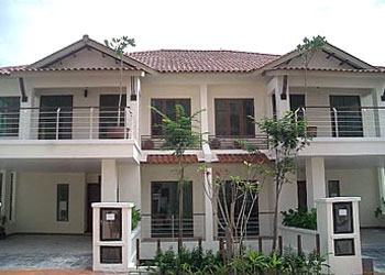 マレーシア不動産　リンクハウスが建ち並ぶ様子