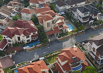 マレーシア不動産　高級バンガロー上空写真