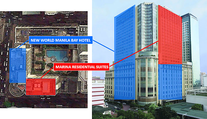 フィリピン不動産「Marina Residential Suites」・敷地内レイアウト