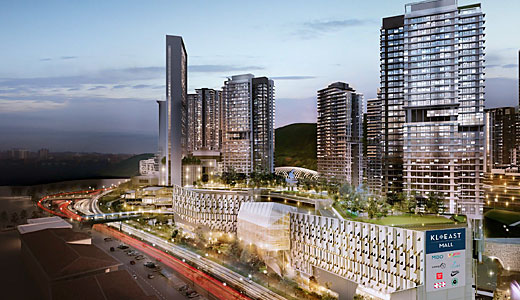 複合エリア「KLイースト」の開発イメージ