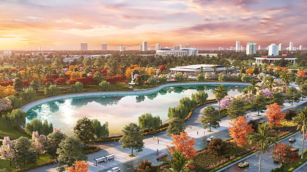 ハノイの複合開発「マトリックス・ワン」公園イメージ