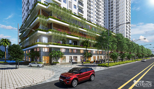 クイニョンの複合ビル「エコライフ・リバーサイド」の開発イメージ