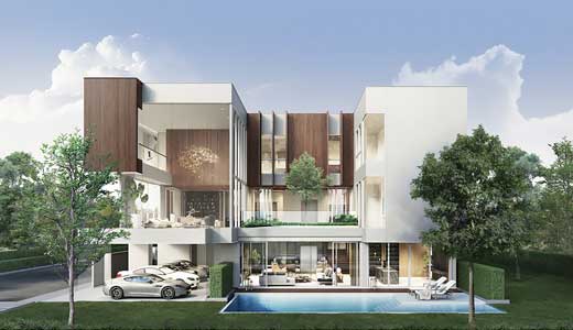 バンコク西郊の一戸建て住宅「The MARQ Exquisite」の外観イメージ