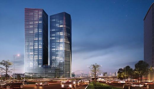 ハノイの新オフィスビル「キャピタル・プレイス」の外観イメージ