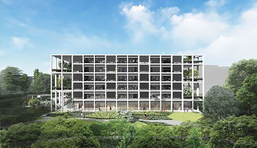 シンガポールに建設する鹿島の自社ビル「カジマ・グローバル・ハブ」