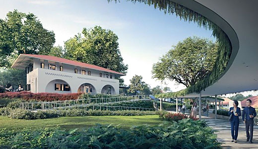 シンガポールの複合開発「ロチェスター・コモンズ」の開発イメージ