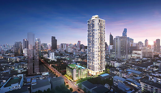 バンコクの新コンド「スパライ・プレミア・シープラヤ－サムヤン」の開発イメージ