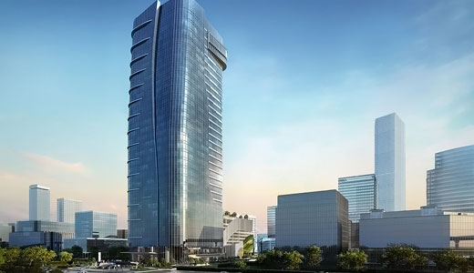 バンコクの高級オフィスビル「Sオアシス」の外観イメージ