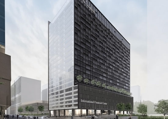 BGCの高級オフィスビル「インターナショナル・ファイナンス・センター」の外観イメージ