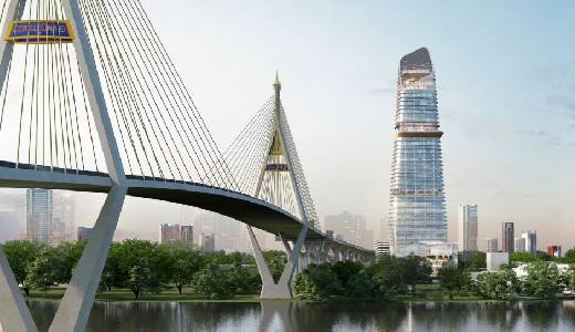 タイの最高層ビル「キングブリッジ・タワー」のイメージ